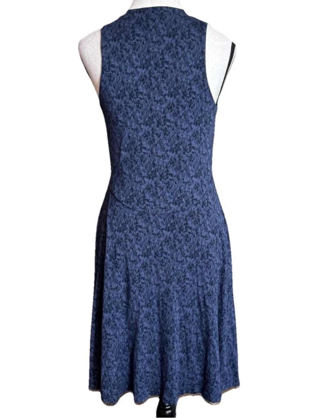 Athleta Santorini Thera Printed Dress Traverse Geo Navy Blue Size Small Petite - Picture 2 of 6